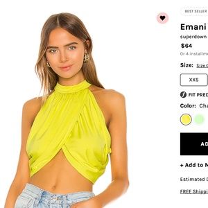 Superdown, Emani Wrap Crop Top